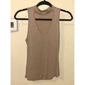 Deep Plunge Neck Strap Top